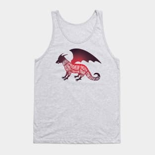 Red Dragon - Fantasy Butcher Cuts of Meat Tank Top